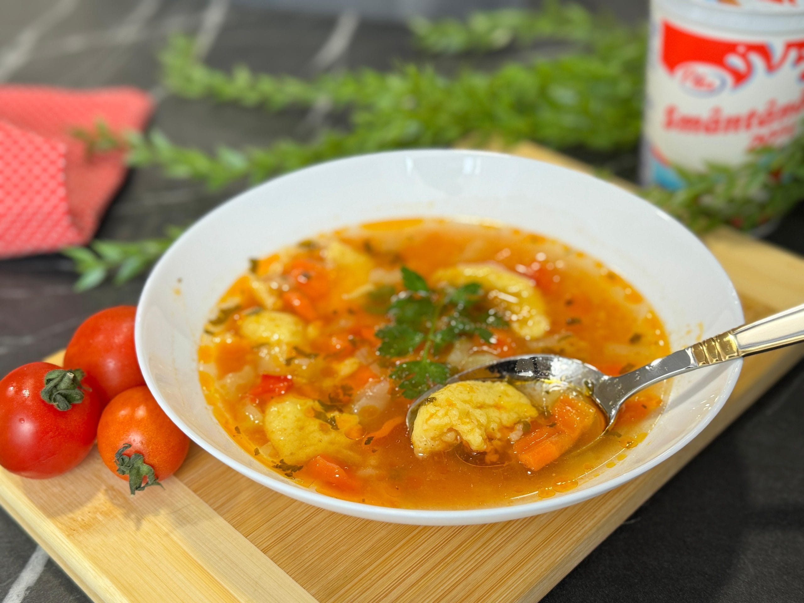 Ciorba cu pui si galuste