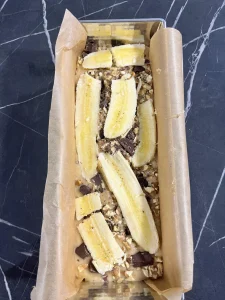 banana bread inainte de cuptor